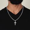 Men Necklace with Card And Box Pendant Thick Hollow Chain Stainless Steel Neck Jewelry Daily Wear Keepsake Gift Lightweight Adult Clavicle Necklace