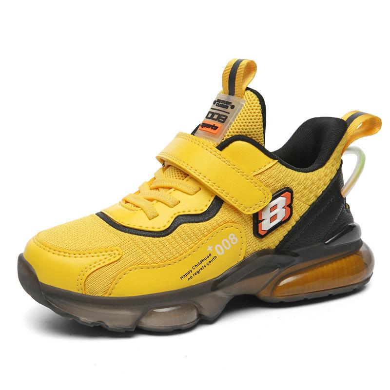 

Популярная детская обувь зарубежного производства 2025 года, весенняя воздушная подушка, одноклассники, спортивная обувь для мальчиков, летающая, тканая, дышащая, одноклассники 28