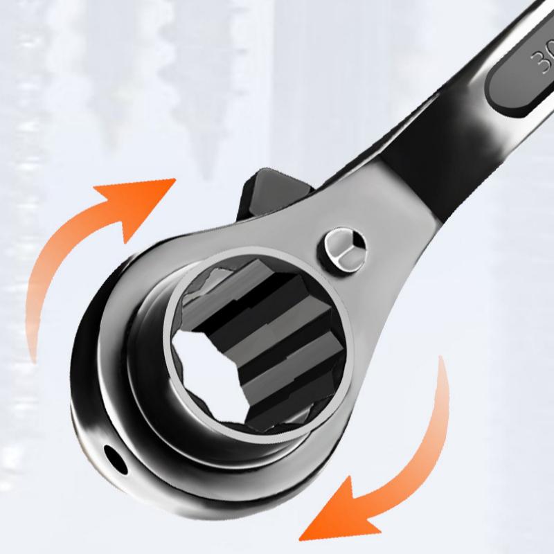 10-17mm Ratchet Wrench Socket Plum Blossom Multifunctional Pointed Tail Adjustable Sockets Adapter Hand Tools Wrenches
