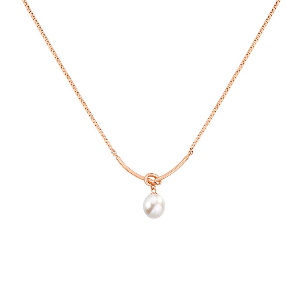 Exquisite Pearl Pendant Necklace For Women Delicate Luxury Collarbone Chain Elegant High-End Gift