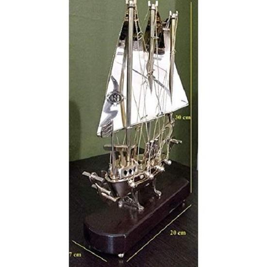 Brass Titanic Ship 12" Inch Showpiece with Wooden Base Perfect for Home Decoration and Gifting. (Small)
