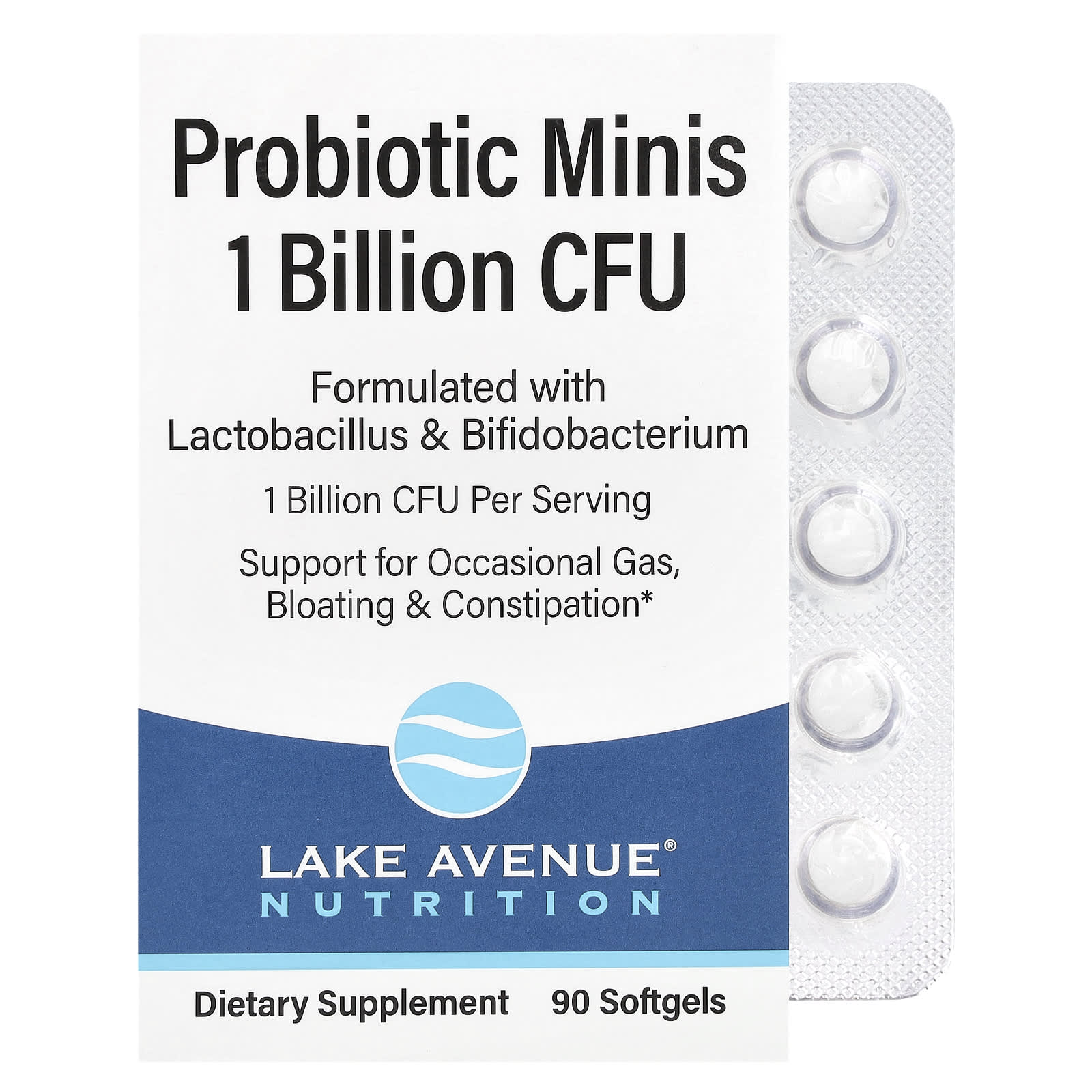 

Probiotic Minis, Healthy 2 Bacteria, 1 Billion Cfu, 90 Mini Softgels