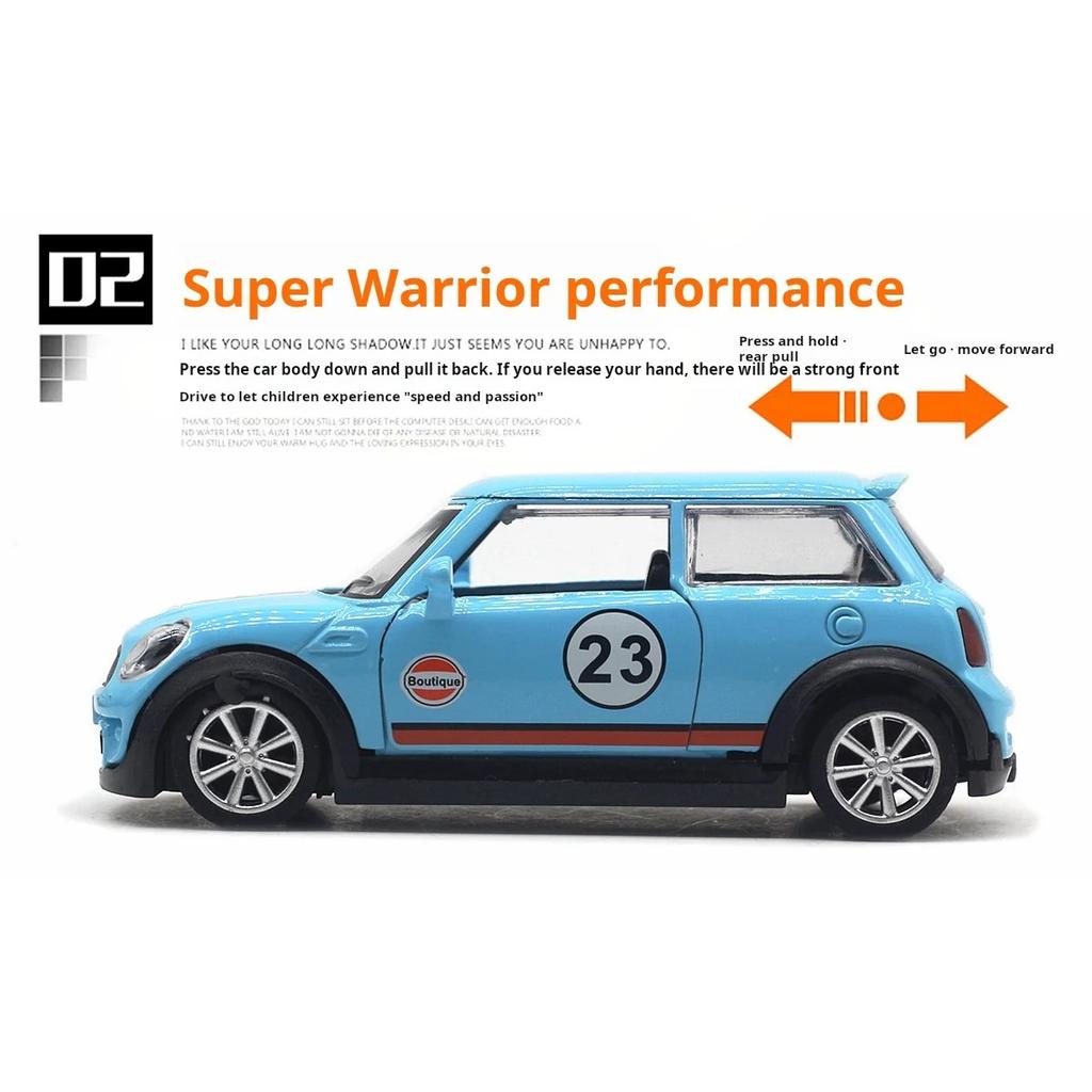1/32 Scale Alloy Model Mini Painting 53 Racing Classic Model Pocket Toy Pull-Back Door Car Model Children's Toy