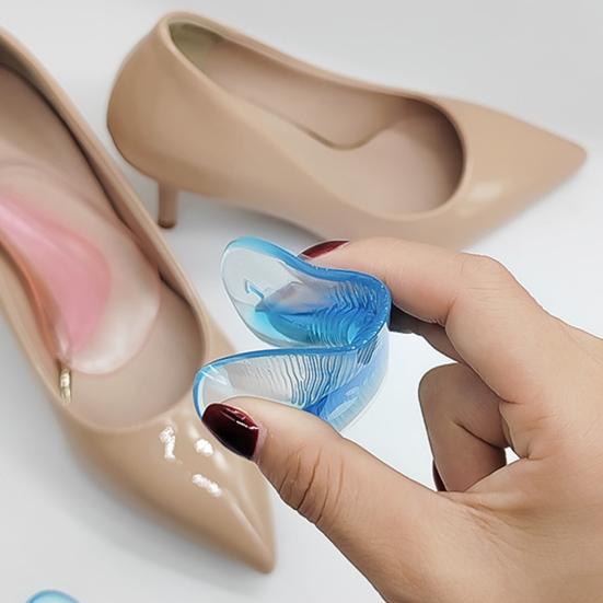 1 Pair Arch Support Insoles Correct Position Shoe Insoles Breathable Skin-Friendly Adhesive Foot Pads for Plantar Fasciitis Flat Feet Relief