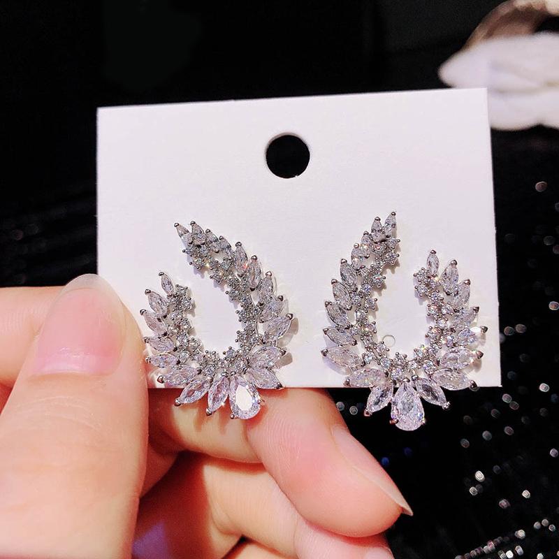 Xiaomi Huitan Aesthetic Geometric Women Stud Earrings for Wedding Engagement Trendy Accessories Inlaid Bright CZ Gentle Party Jewelry