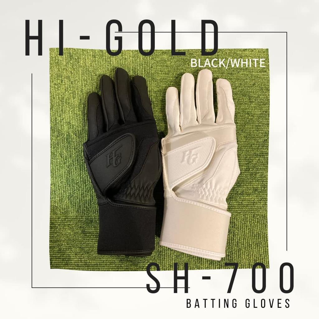Schlaghandschuhe High School Baseball WT für beide Hände HI-GOLD SH-700W Handschuhe, Kompatibel, Weiß, L,