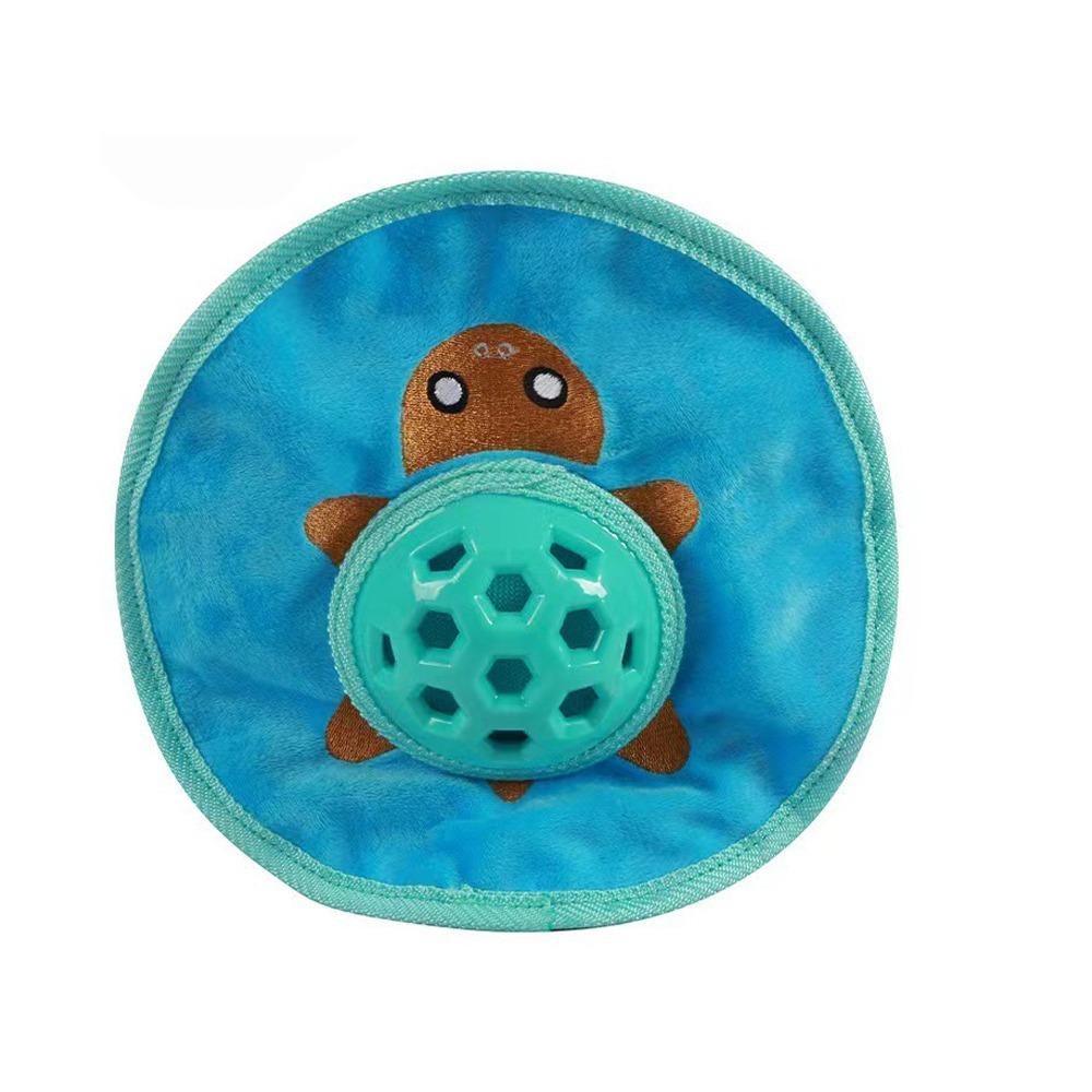 

Interactive Pet Squeaky Flying Discs Soft Dog Chew Toys for Large Small and Medium Dogs Blue-Style A