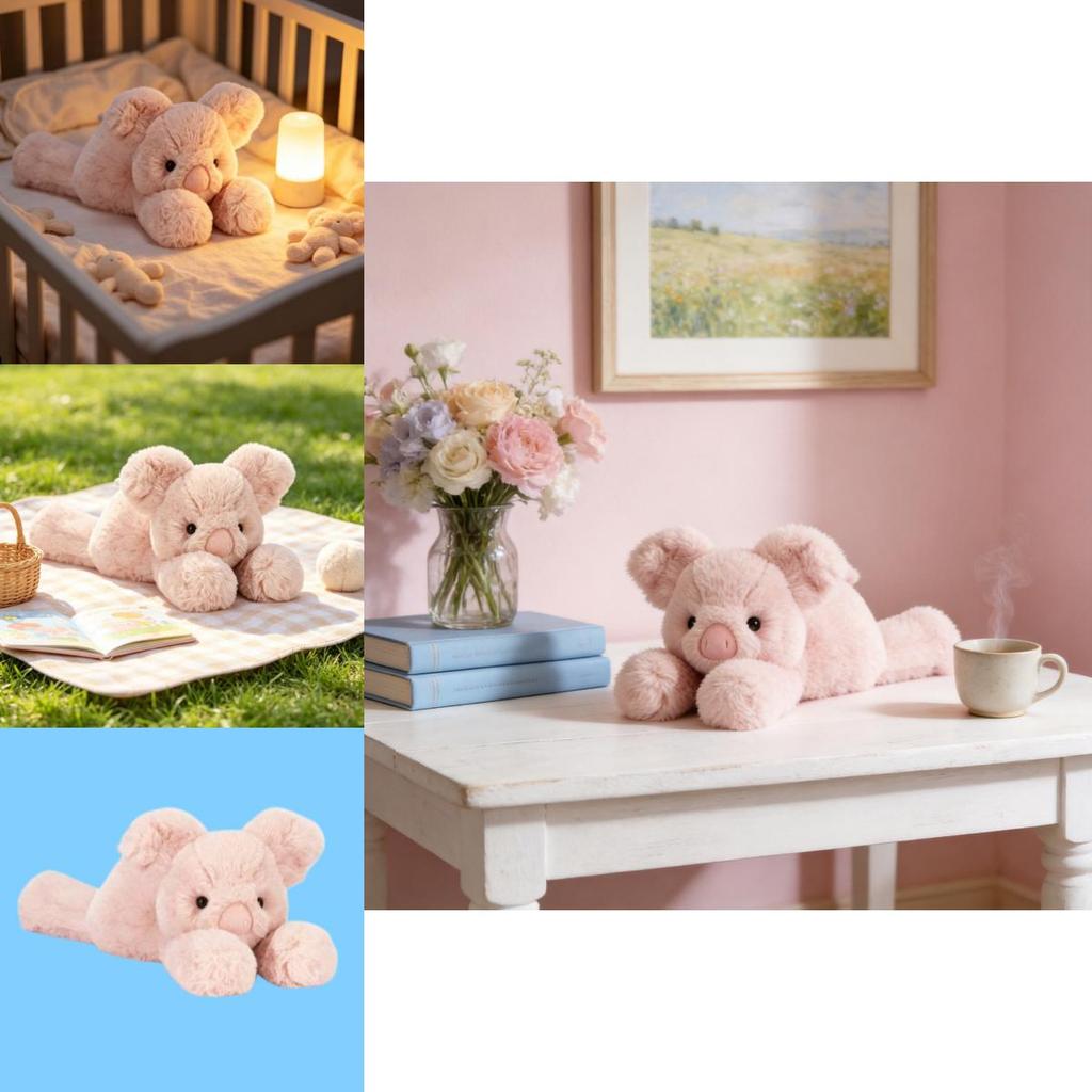 Jc Smudge Pig Plush Toy With Pp Cotton Filling For Kids And Gift Giving