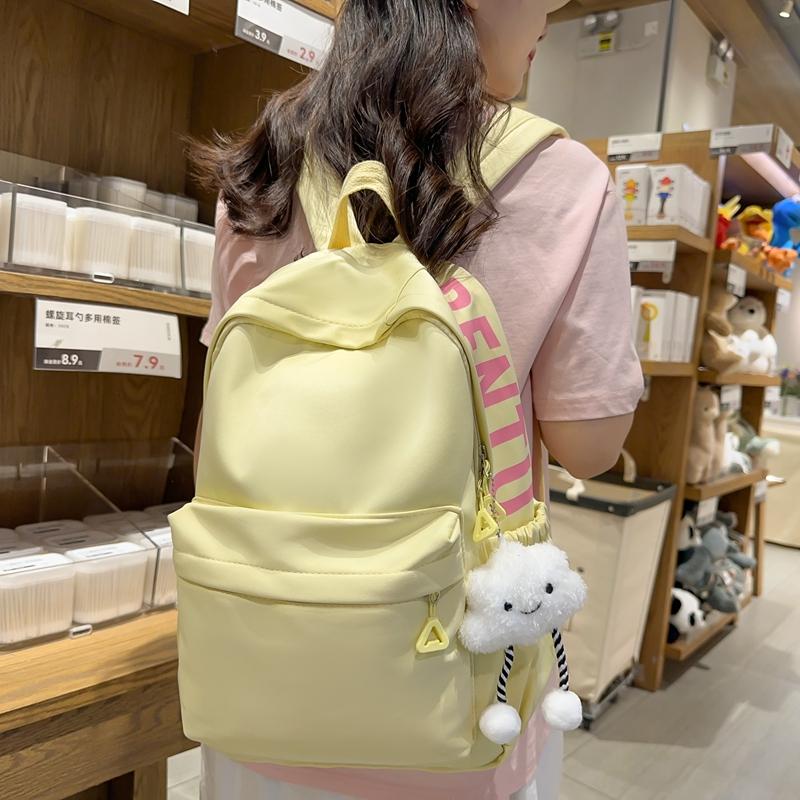 Сплошной цвет Студенческая сумка Женский рюкзак для кампуса Маленький рюкзак — фото 14