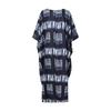 Oversized Women Batwing Sleeve Stitching Print Casual Loose Maxi Long Dress