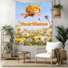 Biene Maja Custom Your Name Wall Decor Tapestry Art For Pet Memorial Birthdaywedding Party Backdrop Family Gift