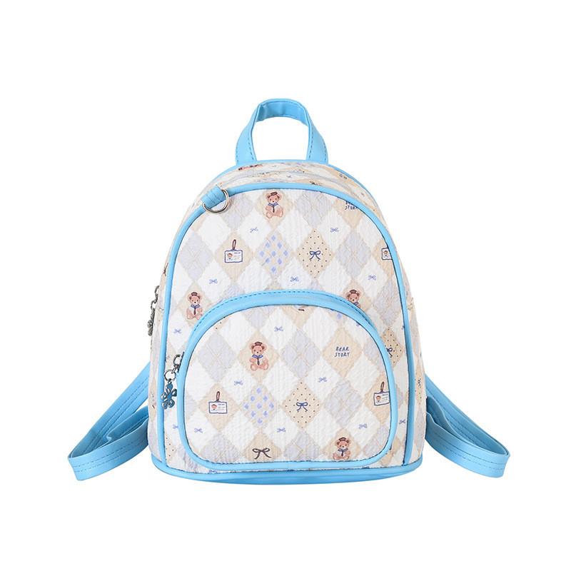 

Oxford Cloth Childrens Winter Cute Dual Shoulder Backpack For School Kids синій