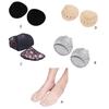 1 Pair Half Toe Socks Women Floral Lace Toe Topper Socks No Show Liner Socks Invisible Forefoot Non-Slip Insoles Pads
