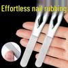 Mi Ka Double-Sided Stainless Steel Nail File: Durable, Waterproof, Matte Buffing Tool for Nail Shaping and Salon Use.