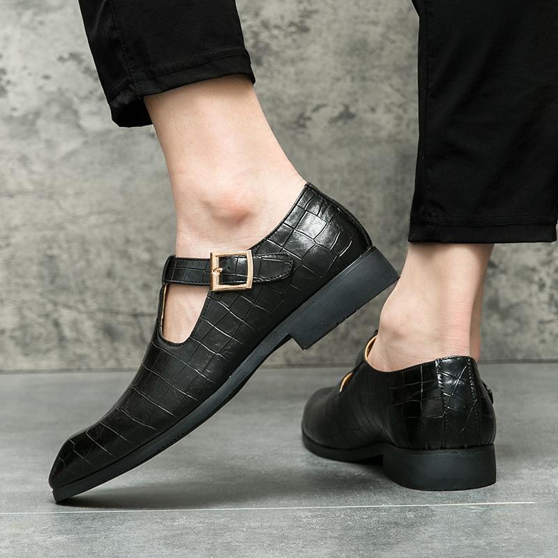 2025 Sandaler Herr Sommar Spetsiga Läderskor Stor Storlek Herr Läderskor Körskor Herr Casual