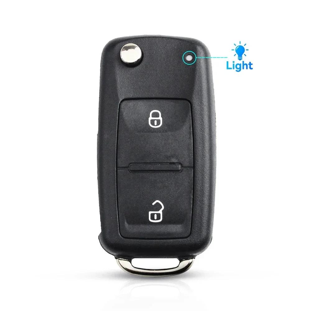 KEYYOU 1PCS New Car Key Case for VW for Volkswagen Beetle Caddy Passat Golf Jetta Polo Scirocco Tiguan Touran Skoda Seat Housing ct2