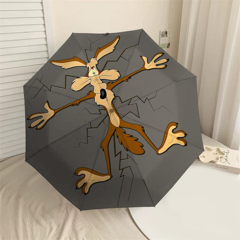1PC Wile E. Coyote Umbrella-8-Rib Reinforced, Automatic Open, Lightweight & Durable-D2670