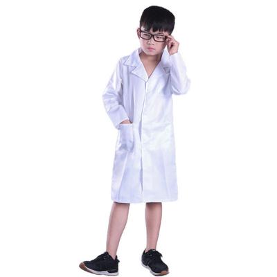 Bata Blanca de Estudiante para Laboratorio de Ciencias Disfraz de Cosplay de Doctor para Fiesta de Carnaval de Halloween Adecuado para Altura 100-170cm