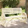 VidaXL Garden Bench 2 Seater, Armchair with Backrest, Seat with Armrests, Outdoor Patio Terrace Furniture, Wood 365103