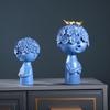 Nordic Flower Head Character Resin Adornments Home Livingroom Desktop Figurines Crafts Office Coffee Table Ornaments Decoration