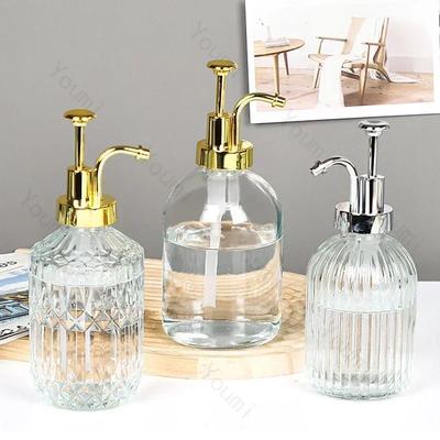 Bottiglia per Shampoo in Vetro a Rilievo Nordico Accessori Bagno Hotel Dispenser di Sapone a Pressione Flaconi Dispenser per Shampoo Domestico