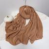 Cotton And Linen Solid Color Thickened Scarf Oversized Soft Women'S Shawl Warm Korean Version Of Fashion Silk Scarf