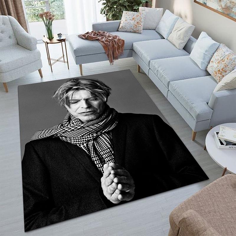 David Bowie Teppich Büro Dekorativer Teppich Für Wohnzimmer Schlafzimmer Fußmatte Bodenläufer Computerstuhl Bereichsteppich perfektes Weihnachtsgeschenk