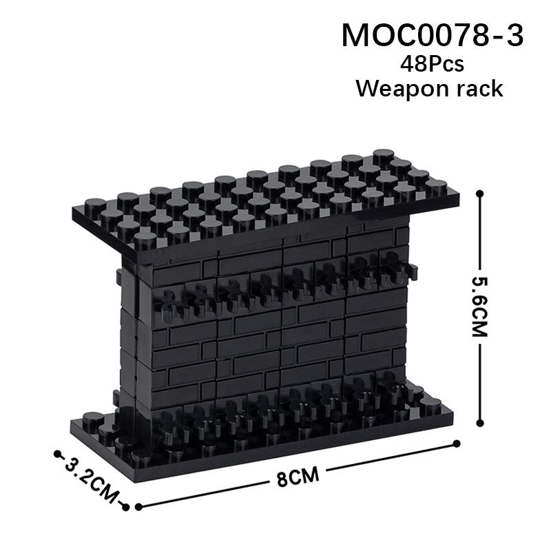 MOC Weapon Rack Bricks WW2 Gun War Military Sniper Rifle Compatible Figure Building Blocks Friends Gift Toys For Children Adults