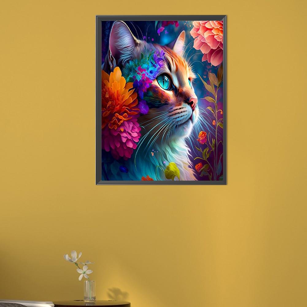 5D DIY Full Round Drill Diamond Painting Coloured Animal Kit Home Decoration