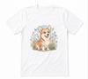 Corgi Hound Dog Playful Cute Dog Animals Unisex White T-shirt