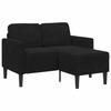 VidaXL 2-seater Sofa with L-shaped Chaise Lounge Black 125 Cm Velvet, 2-seater Bedroom Sofa, Loveseat, Two-seater Sofa, 4107073