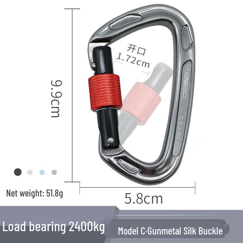 Carabiner Rappelling D-shaped Climbing Lock Outdoor Safety Hook Load-bearing Quickdraw Insurance Buckle