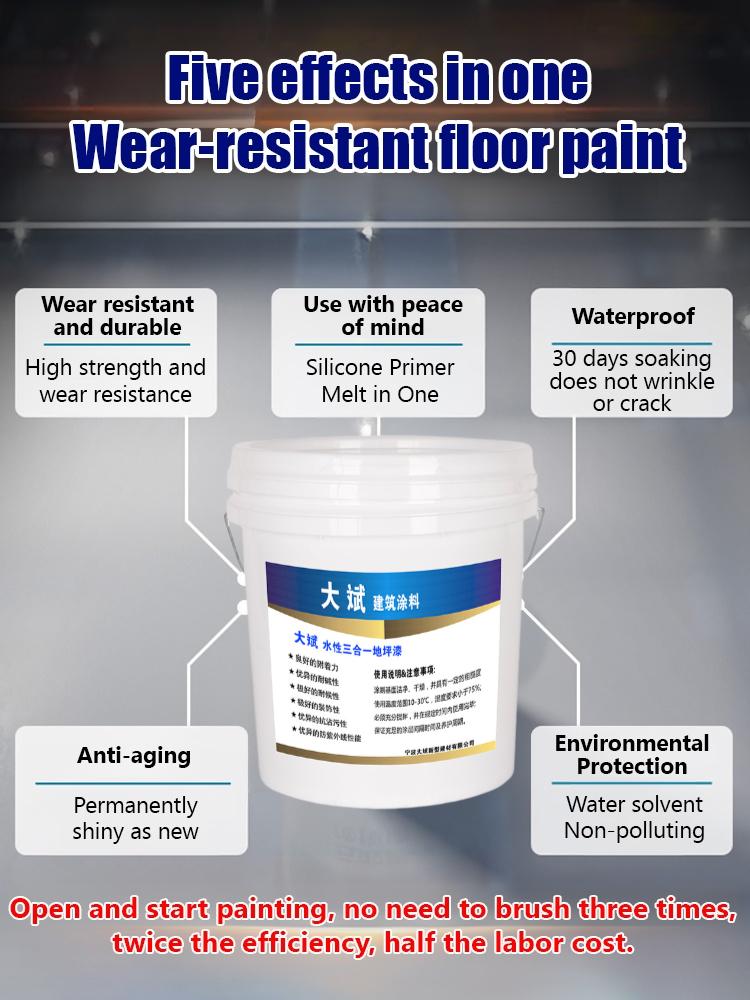 Vernice per Pavimenti Esterni Multicolore Resistente agli Agenti Atmosferici Impermeabile Base Acqua Resistente all'Usura Vernice per Pavimenti Lucida Vernice Epossidica a Base Acqua per Pavimenti