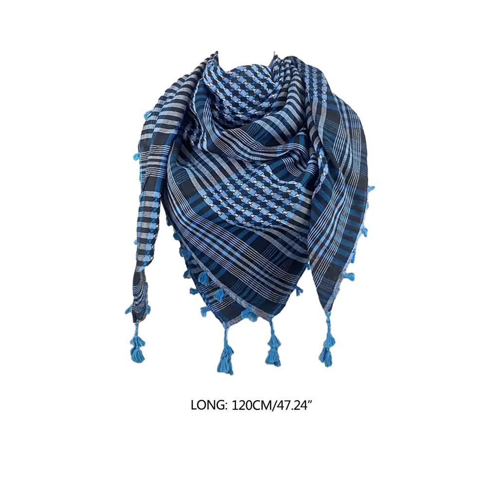 Breathable Shemagh Tacticals Desert Scarf Wrap Winter Shawl Neck Warmer Cover Head Wrap Windproof Tassels Scarf