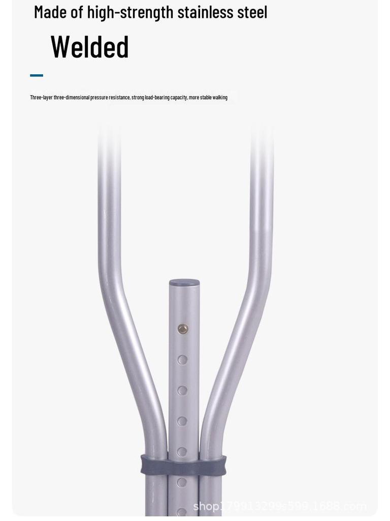 Youth Postoperative Underarm Crutches - Lightweight, Non-Slip, Double Crutches for Rehabilitation and Walking Training