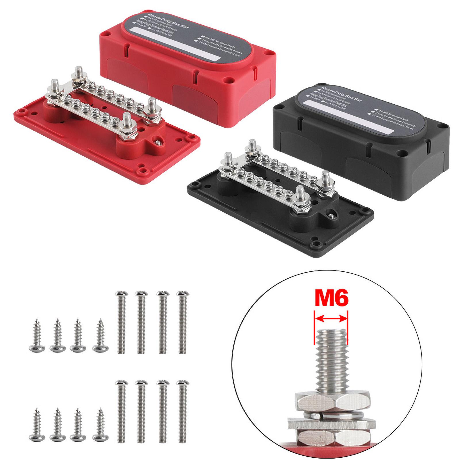 

With M6 /M8/M10 Terminal Studs For Car Boat 48V 300A Heavy Duty Busbar Power Distribution Terminal Block Copper Electric Bus Bar