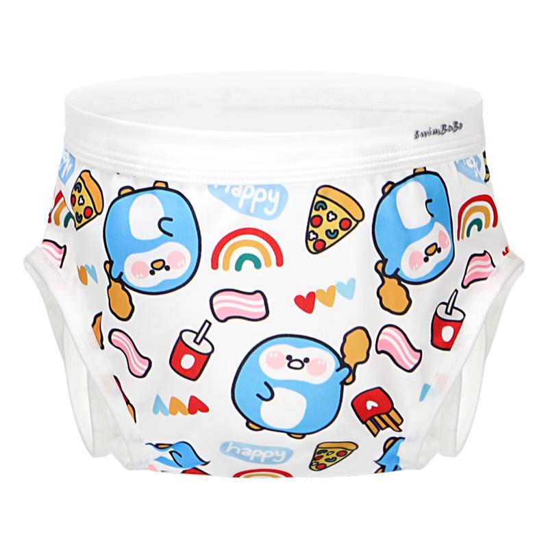 Swimbobo Baby Blue Penguin Swim Trunks