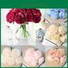 5 Pcs Big Peony Artifcial Silk Fake Flower Home Display Wedding Decor Bouquet