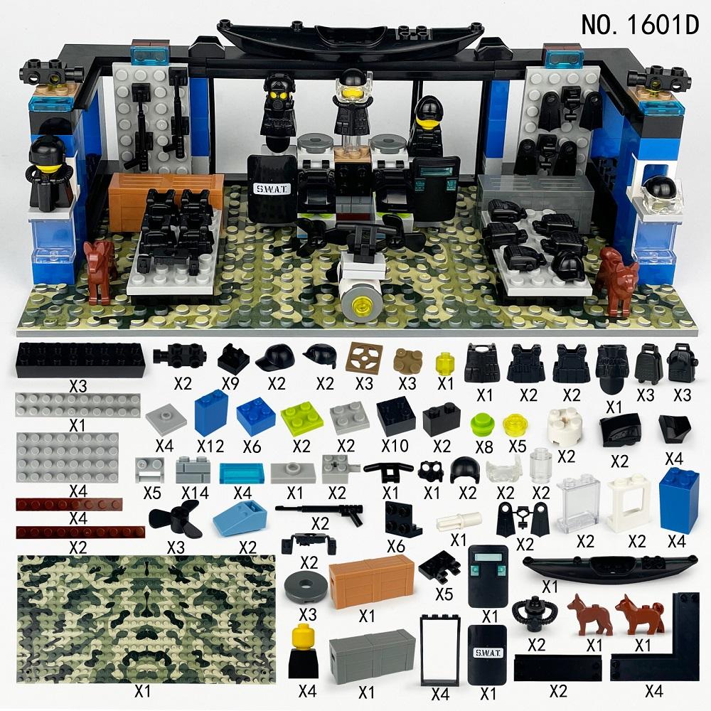 MOC Military Weapons Strategic Firearms Warehouse Army Soldiers Mini Action Figures Block Bricks Accessories Building Block Toys  Playsets Sets