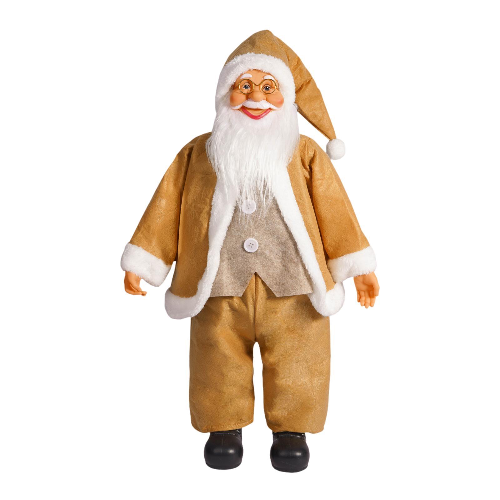 Santa Claus Doll Collectible Doll Christmas Figurine Present 24 inch Figurine золотой