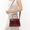 2025 Winter New Fashion Exquisite Women's Handbag, Niche High-End Crocodile Pattern Single Shoulder Crossbody Small Square Bag