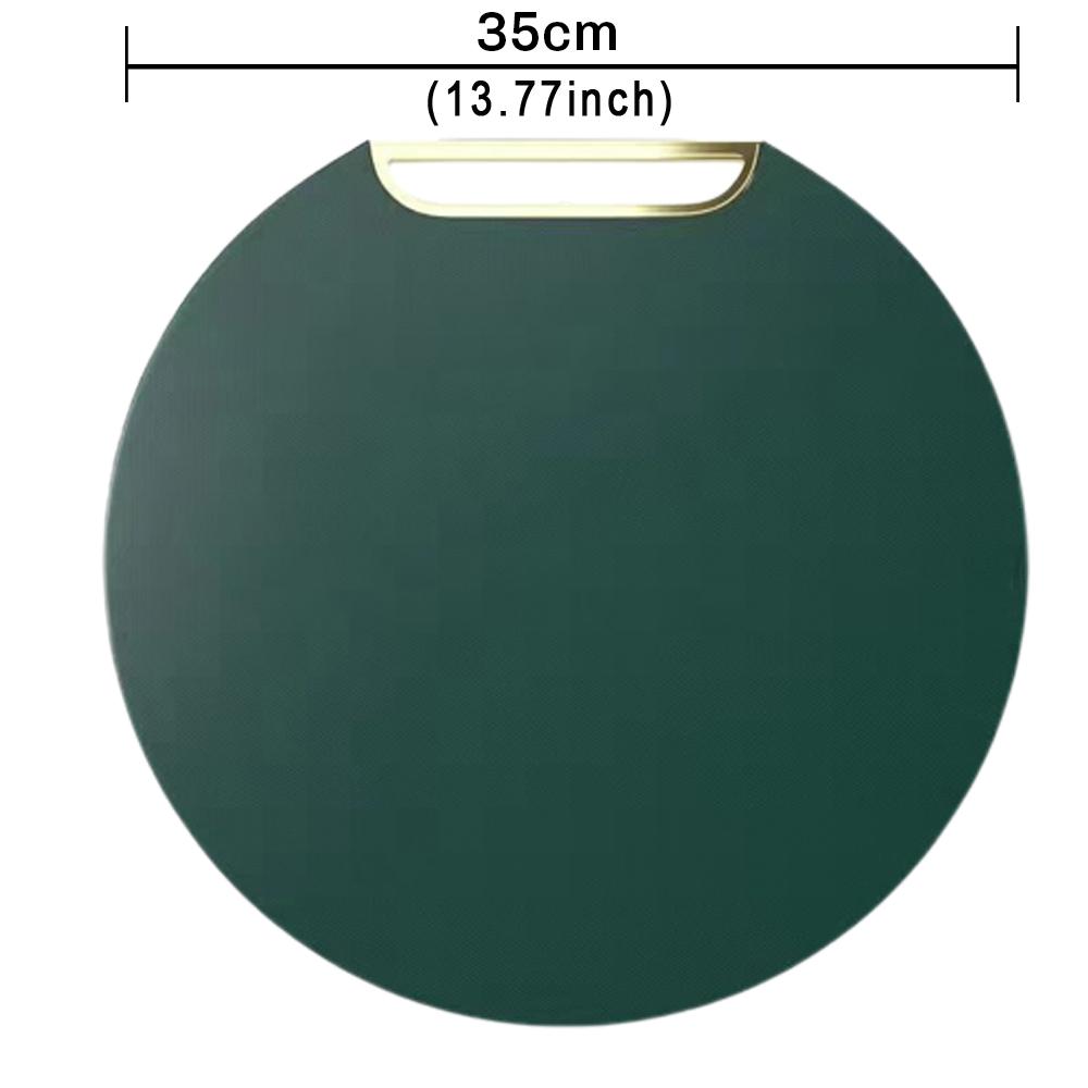 Kitchen Mold-proof PE New Cutting Board Non-slip Standing Green Cutting Board Round Double-sided Cutting Board Kitchen Supplies