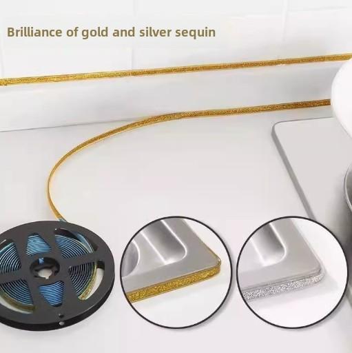 6/12m PVC Ceramic Tile Seam Tape Self-adhesive Seam Sticker Bathroom Waterproof Mildew Proof Gap Tape Ceiling Edge Strips