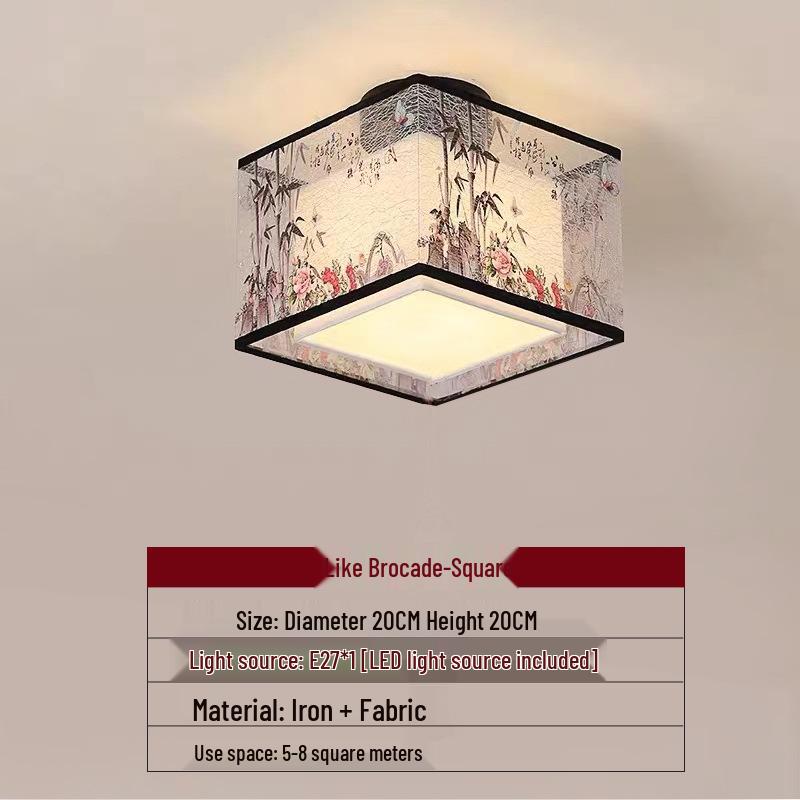 LED Ceiling Light for Balcony, Hallway, or Bedroom - New Chinese Style Small Pendant Light