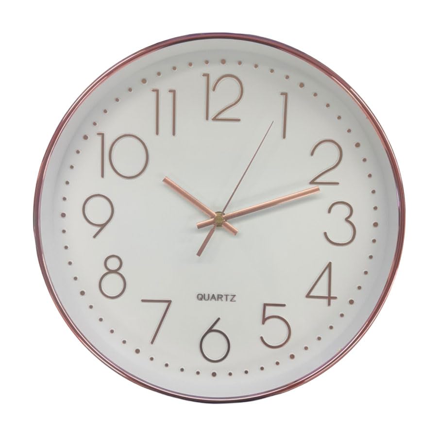 Wall clock stylish cute Nordic silent wall-mounted glass simple modern interior high-end elegant basic easy read quiet white black gold gray living