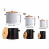User Friendly Potato Onion Garlic Storage Bins with Bamboos Lids for Countertop Use In Restaurants and Homes