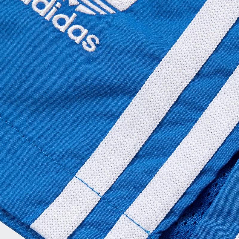 adidas Originals SS24 Short Shorts Comfortable Elastic Logo Print Mid Waist Sports Shorts Women Shorts Bird-Feather-Blue KA3925