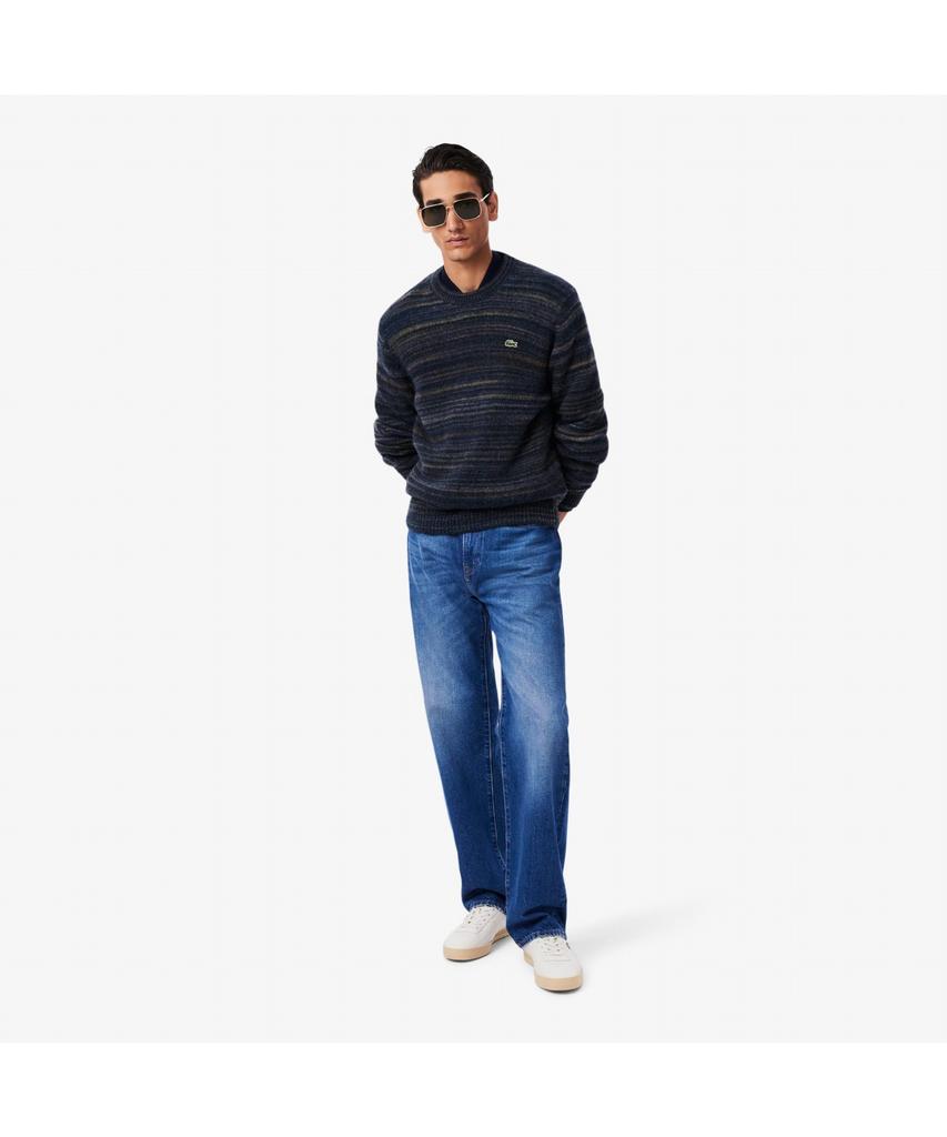 LACOSTE Men'S Striped Crew Neck Sweater Ah5221-55N L0K