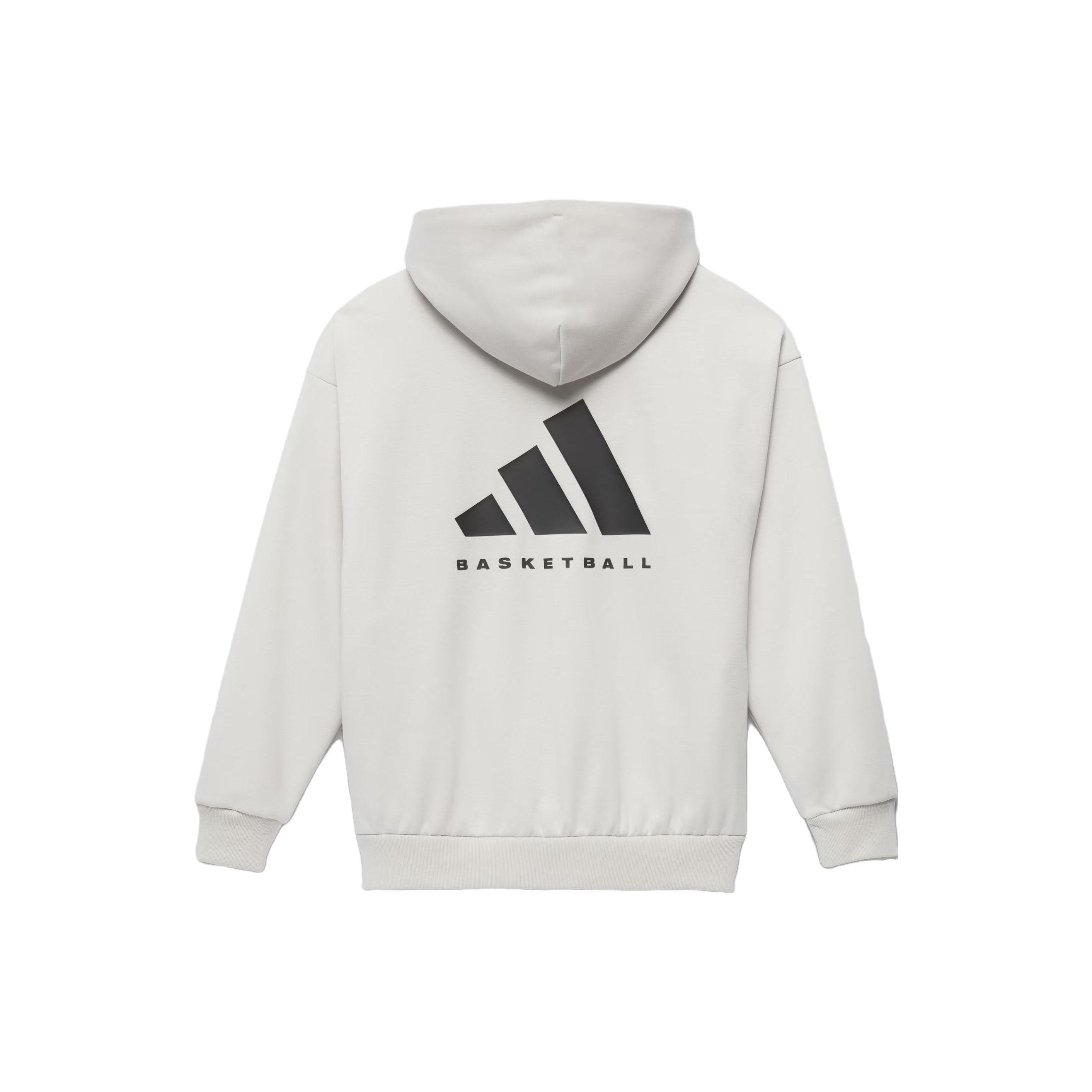 adidas Basketball Hoodie Grey Men s IN4241 XXS
