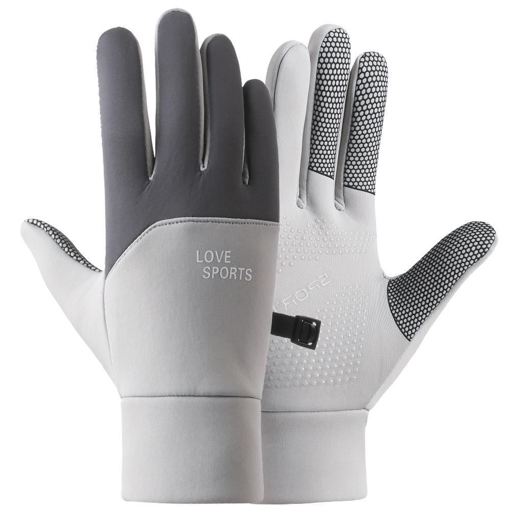Men's & Women's Warm Waterproof Touchscreen Cycling & Ski Gloves - Fleece-Lined, Non-Slip, Color Block Design for Autumn & Winter Outdoors